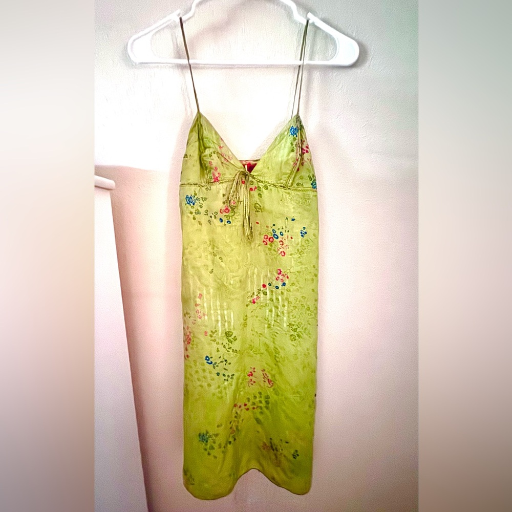 Vintage Miss Sixty Silk Green Slip Dress